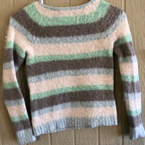 Justice blue striped fuzzy sweater - 12
